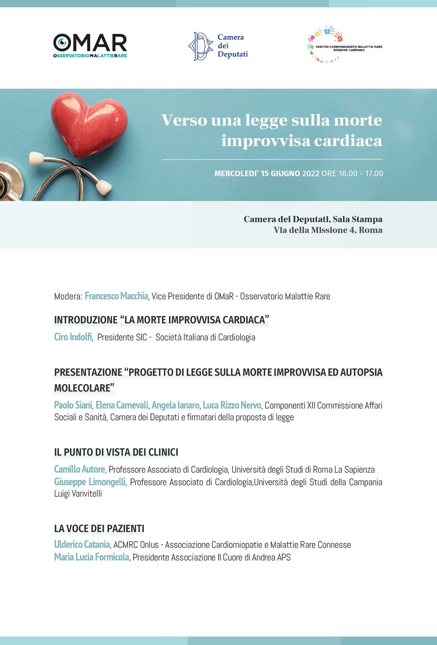 Verso una legge sulla morte improvvisa cardiaca